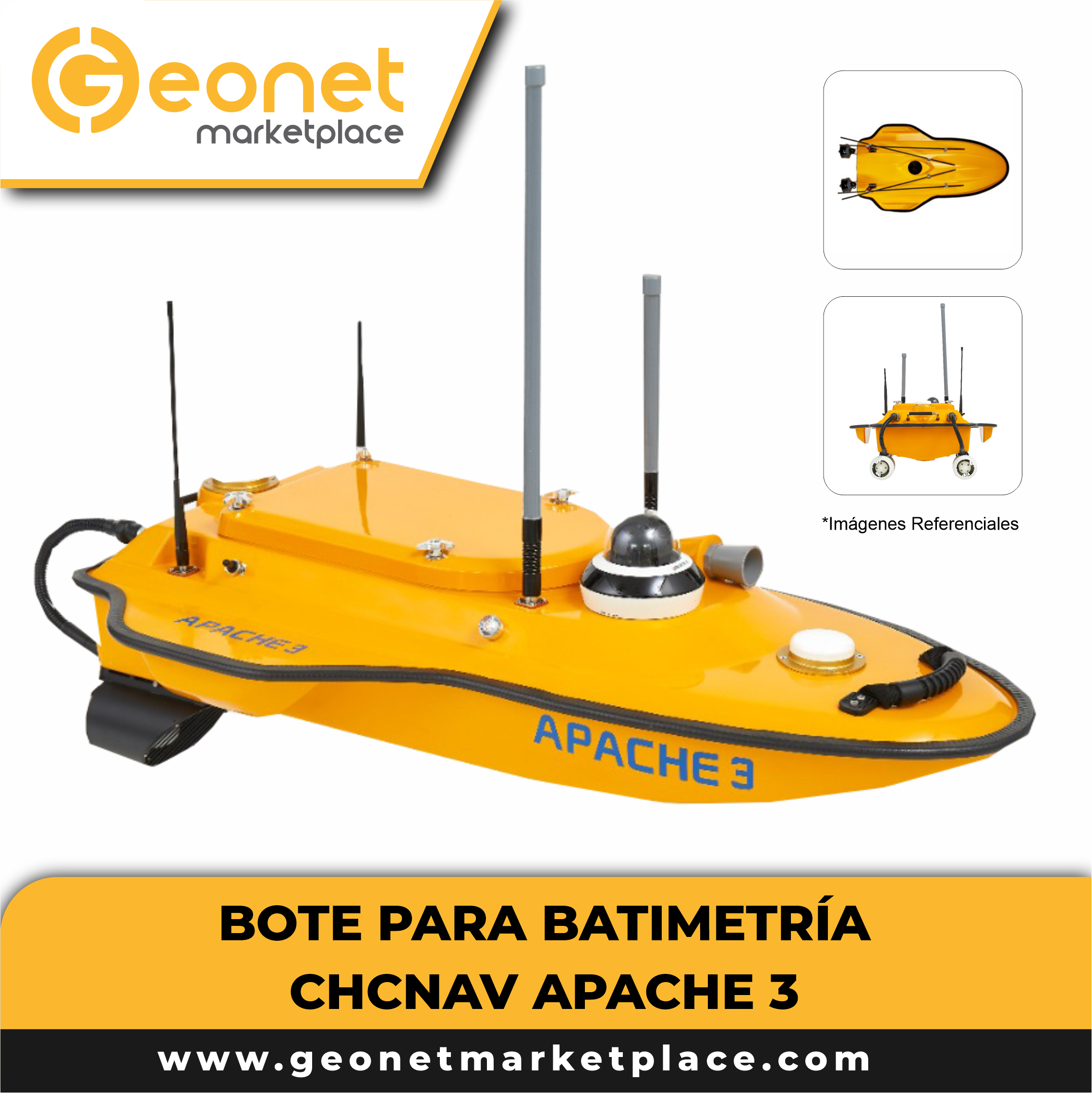 Bote para Batimetría CHCNAV Apache 3